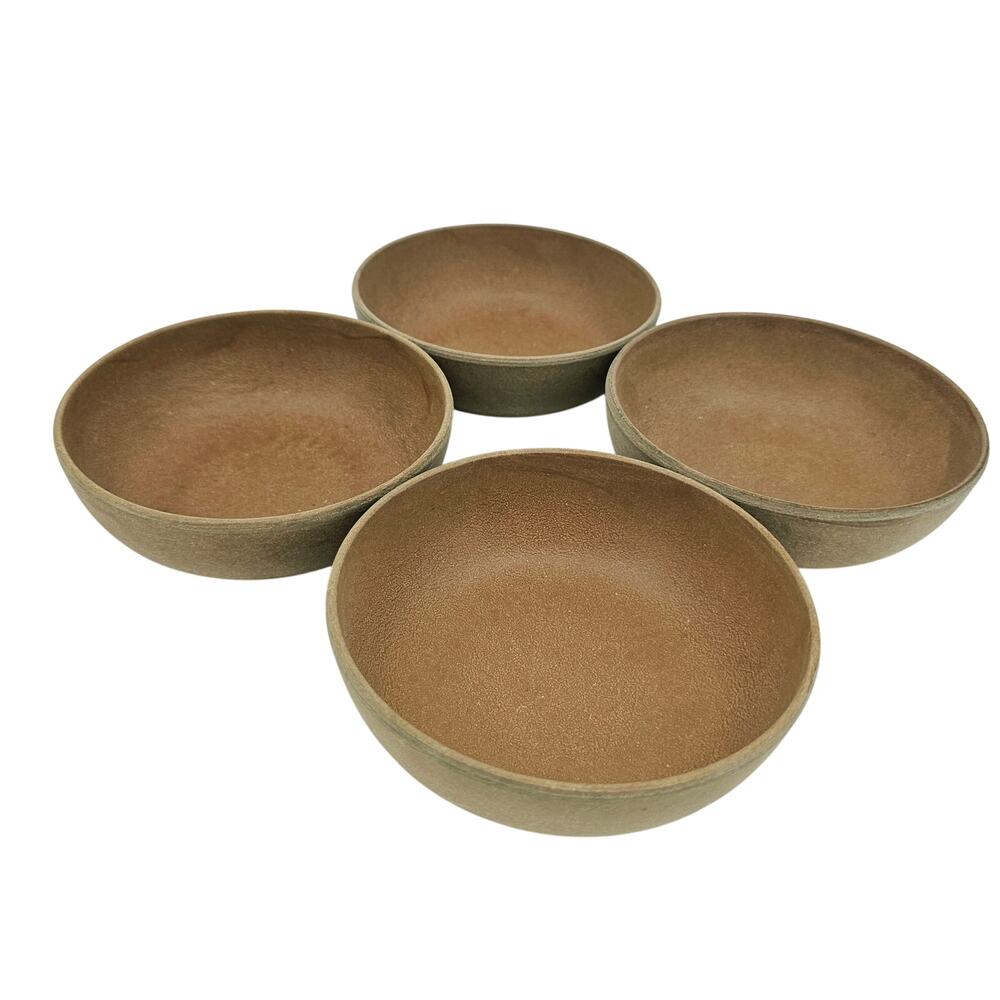 Vintage Ellingers Agatized Wood Bowls 45 Wisconsin 4.75" diam Set of 4